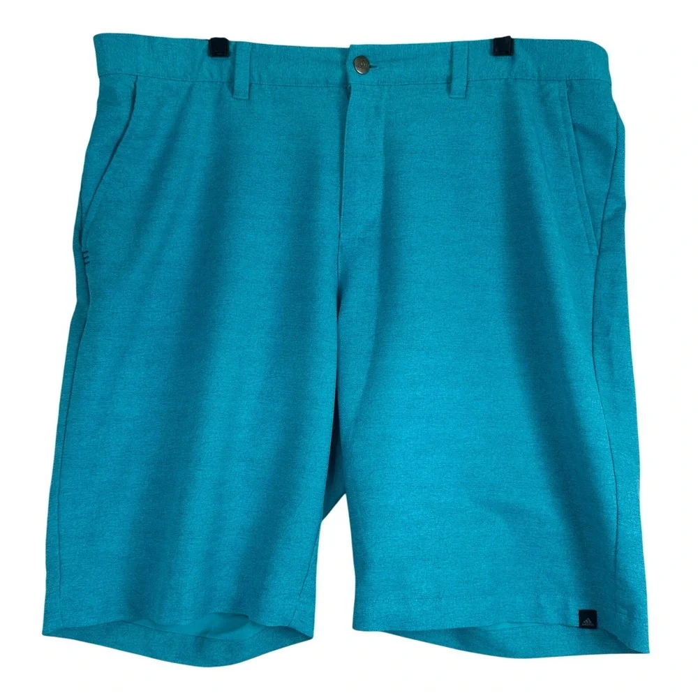 Adidas Ultimate365 Golf Shorts Mens 38 Teal Heathered Performance Athletic